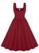 1950s Solid Wide Strap Dress, vintage dress, retro fashion, rockabilly, pin-up fashion - perfect for women who love vintage and retro fashion