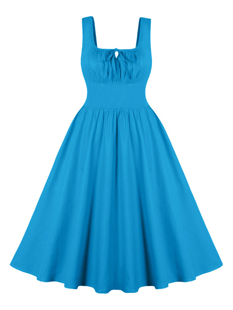 1950s Solid Wide Strap Dress, vintage dress, retro fashion, rockabilly, pin-up fashion - perfect for women who love vintage and retro fashion