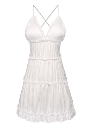 1950s Solid Wrinkle Spaghetti Straps Nightgown, vintage fashion, retro style - perfect for women who love vintage and retro fashion