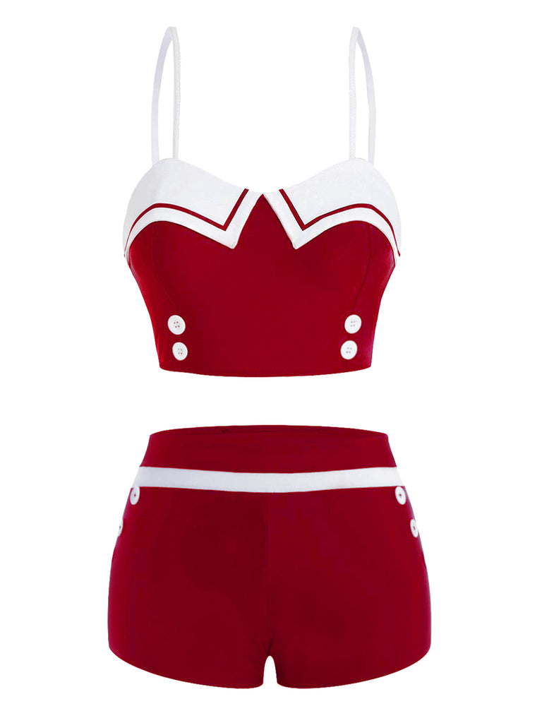 1950s Spaghetti Buttons Swimsuit — vintage elegance for the modern woman