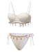 1950s Spaghetti Strap Beach Seashell Starfish Bikini: 1950s Riviera elegance, reimagined for her