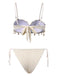 This 1950s Spaghetti Strap Beach Seashell Starfish Bikini carries 1950s vacation dreams in every stitch