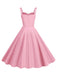 1950s Spaghetti Strap Bow Decor Solid Dress, vintage dress, retro fashion, rockabilly, pin-up fashion - perfect for women who love vintage and retro fashion