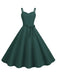 1950s Spaghetti Strap Bow Decor Solid Dress, vintage dress, retro fashion, rockabilly, pin-up fashion - perfect for women who love vintage and retro fashion