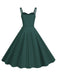 1950s Spaghetti Strap Bow Decor Solid Dress, vintage dress, retro fashion, rockabilly, pin-up fashion - perfect for women who love vintage and retro fashion