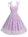 She slips into this 1950s Spaghetti Strap Bow Leaves Mesh Dress and suddenly it's a 1950s daydream