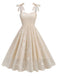 1950s Spaghetti Strap Bow Leaves Mesh Dress — the kind of 1950s dress that makes strangers smile