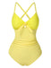 She's wearing 1950s Spaghetti Strap Cross-Back One-Piece Swimsuit and the whole beach remembers the 1950s