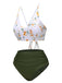 1950s Spaghetti Strap Floral Swimsuit: 1950s Riviera elegance, reimagined for her