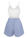 This 1950s Spaghetti Strap Lace Patchwork Romper whispers 1950s secrets to those who notice