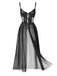 1950s Spaghetti Strap Sheer Lace Satin Bow Nightgown — the kind of 1950s dress that makes strangers smile