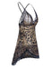 1950s Spaghetti Strap Slit Leopard Lace Nightgown: where 1950s romance meets her modern spirit