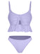 1950s Spaghetti Strap Solid Ruffles Swimsuit & Cover-Up, vintage swimsuit, pin-up swimwear - perfect for women who love vintage and retro fashion