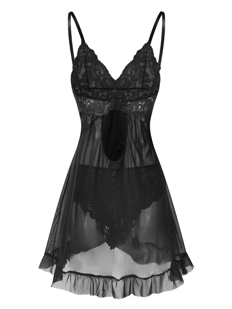 1950s Spaghetti Straps Lace Sheer | 1950s | vintage dress, retro fashion