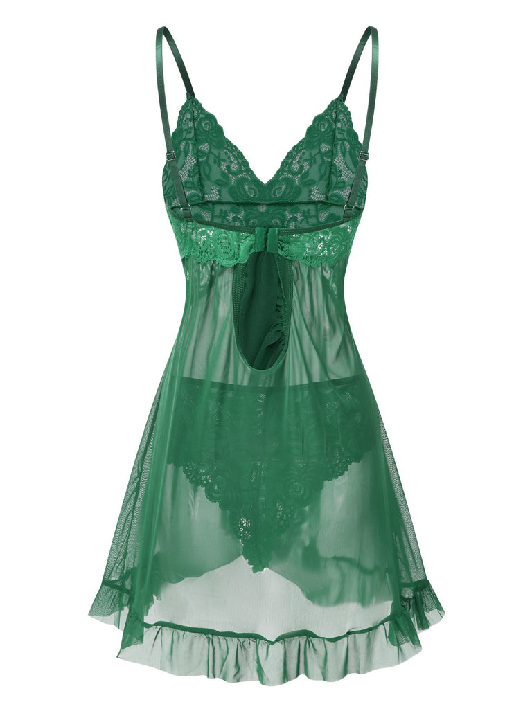 1950s Spaghetti Straps Lace Sheer | 1950s | vintage dress, retro fashion