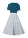 1950s Square Neck Polka Dots Bow Dress: where 1950s romance meets her modern spirit