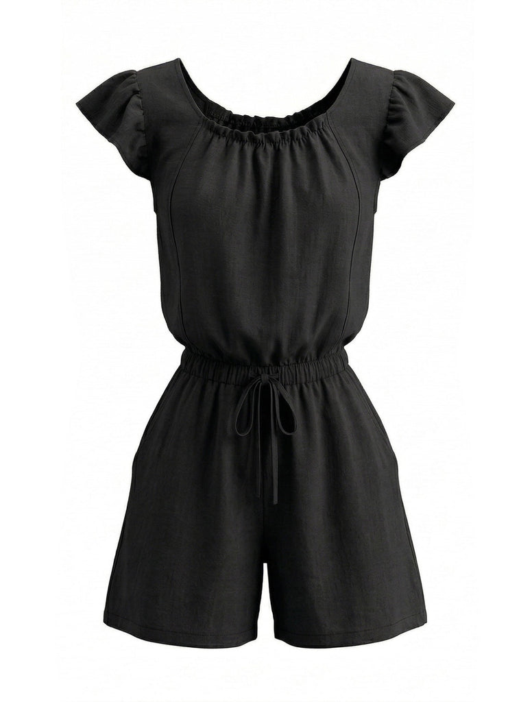 1950s Square Neck Jumpsuit