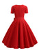1950s Square Neck Short Sleeves Dress — the kind of 1950s dress that makes strangers smile