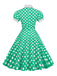 1950s Stand Collar Polka Dot Flared Dress: timeless style reimagined