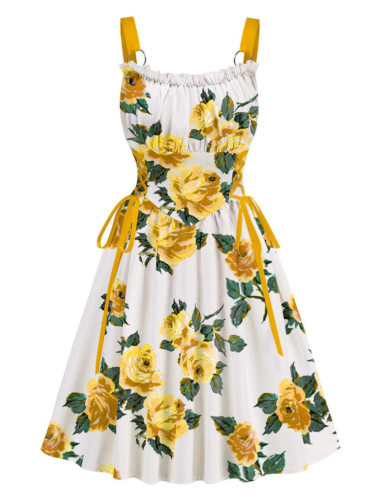 50s corset dress 1950s Strap Lace-Up Corset Mini Dress
