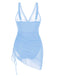 1950s Strap Sheer Mesh Solid One-Piece Swimsuit — 1950s poolside glamour meets sun-drenched confidence
