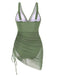 1950s Strap Sheer Mesh Solid One-Piece Swimsuit: 1950s Riviera elegance, reimagined for her