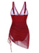 This 1950s Strap Sheer Mesh Solid One-Piece Swimsuit carries 1950s vacation dreams in every stitch