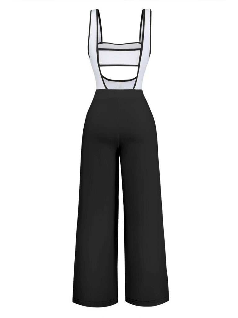 1950s Strapless Cut-Out Patchwork Jumpsuit Set - vintage jumpsuit, retro fashion
