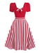1950s Striped Bow Dress: where 1950s romance meets her modern spirit