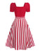 1950s Striped Bow Dress — the kind of 1950s dress that makes strangers smile