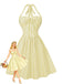Elegant 1950s Vintage Floral Halter Dress 5