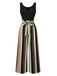 She adds this 1950s Stripes Knitted Belted Jumpsuit and suddenly it's 1950s perfection