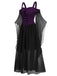 1950s Suspender Contrast Color Chiffon Strap Dress: timeless style reimagined