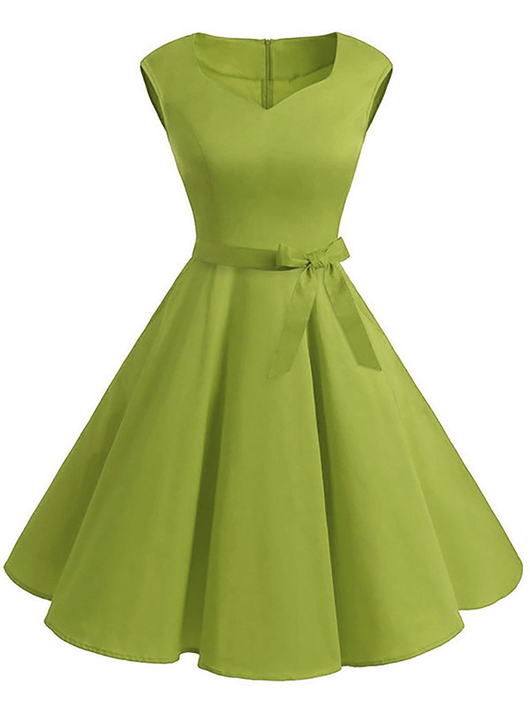 1950s Sweetheart Swing Dress, classic 1950s style elegant retro fashion - Image 4
