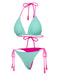 1950s Tie Back Backless Braided Bikini Set, vintage swimsuit, pin-up swimwear - perfect for women who love vintage and retro fashion