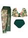 She's wearing 1950s Tropical Plant Patchwork Bikini Set & Cover-Up and the whole beach remembers the 1950s