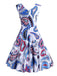 1950s V-Neck All Over Print Swing Dress, vintage dress, retro fashion, rockabilly, pin-up fashion - perfect for women who love vintage and retro fashion