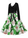 1950s V-Neck Christmas Santa Belted Swing Dress: where 1950s romance meets her modern spirit
