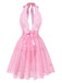 1950s V-Neck Halter Lace Sheer Nightgown — the kind of 1950s dress that makes strangers smile