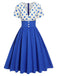 1950s V-Neck Polka Dots Swing Dress — a 1950s silhouette that turns sidewalks into runways