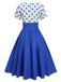 1950s V-Neck Polka Dots Swing Dress: where 1950s romance meets her modern spirit
