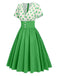 1950s V-Neck Polka Dots Swing Dress: where 1950s romance meets her modern spirit