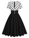 1950s V-Neck Polka Dots Swing Dress — the kind of 1950s dress that makes strangers smile