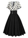 1950s V-Neck Polka Dots Swing Dress — a 1950s silhouette that turns sidewalks into runways