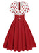 1950s V-Neck Polka Dots Swing Dress: where 1950s romance meets her modern spirit