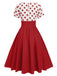 1950s V-Neck Polka Dots Swing Dress — the kind of 1950s dress that makes strangers smile