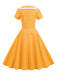 1950s V-Neck Polka Dots Swing Dress, vintage dress, retro fashion, rockabilly, pin-up fashion - perfect for women who love vintage and retro fashion