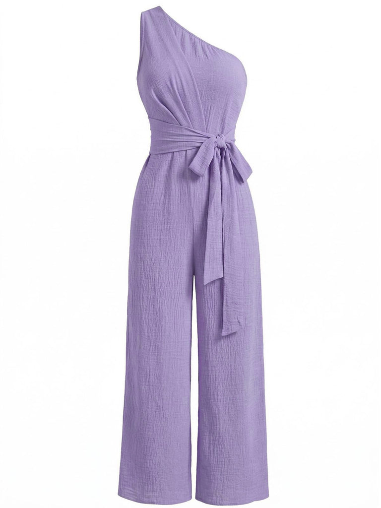 1950s Vacation Belted Wide Leg Jumpsuit - vintage jumpsuit, retro fashion