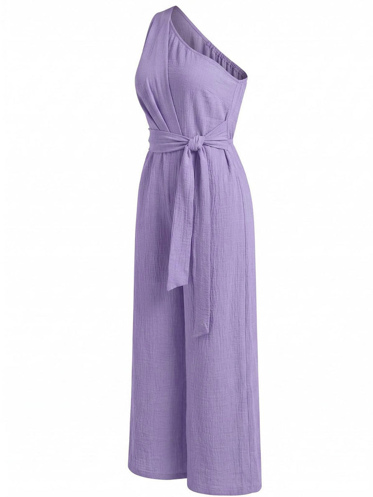 1950s Vacation Belted Wide Leg Jumpsuit - vintage jumpsuit, retro fashion