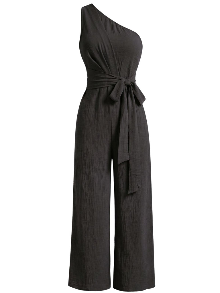1950s Vacation Belted Wide Leg Jumpsuit - vintage jumpsuit, retro fashion